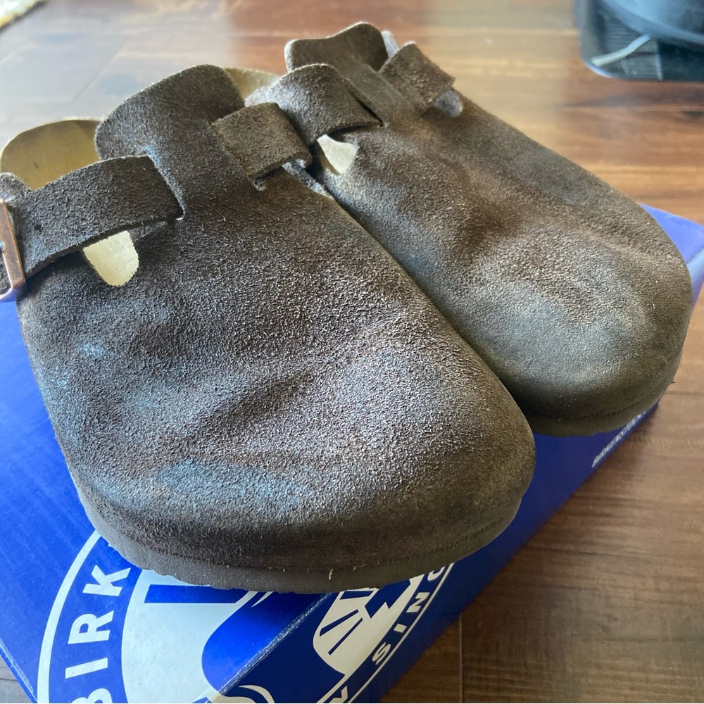 π₯CLOSET CLEAR OUTπ₯Birkenstock Boston Clogs + Arizona Sandals Lot with 2 Boxes - Picture 2 of 16